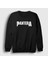 Unisex Siyah Logo Pantera Sweatshirt 1