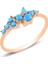 Gümüş Rose Turkuaz Taşlı Lady Gümüş Yüzük 1