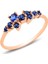 Gümüş Rose Safir Taşlı Lady Gümüş Yüzük 1