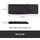 Logitech MK120 USB Kablolu Tam Boyutlu Türkçe Klavye Mouse Seti - Siyah