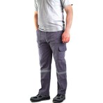 ESERIS Eser - 7-7  Gabardin Kom.cepli Iş Pantolonu Reflektörlü - Kışlık - Gri L