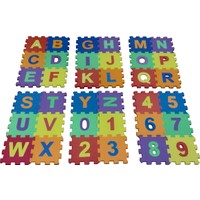Elfobaby Eva Puzzle Oyun Matı 36 Parça 12cm x 12cm Harfler ve Sayılar