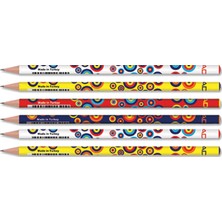 Adel Nazar Boncuğu Yuvarlak Kurşun Kalem 6'lı