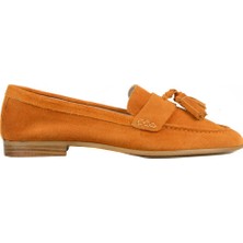 FootCourt Hardal Süet Püskül Detaylı Kadın Loafer