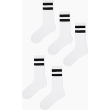 Mem Socks 5'li Uzun Konçlu Çizgili Çorap