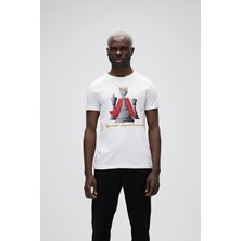Bad Bear Erkek Kırık Beyaz Tişört Kıng Tee