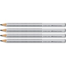 Faber-Castell Grip 2001 Jumbo Üçgen Kurşun Kalem Gri 4'lü