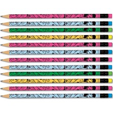 Faber-Castell Flowers 2b Silgili Yuvarlak Kurşun Kalem 12'li