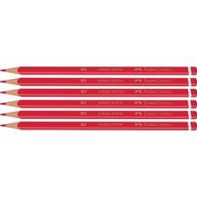 Faber-Castell Ergonomik Üçgen Kırmızı Renkli Kurşun Kalem 6'lı
