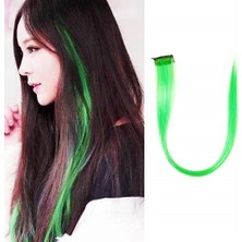 Gaman Sentetik Çıtçıtlı Ara Saç 50CM Uzunluk Fosfor Yeşili