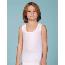 Tutku Bulut Fashion 0124 Tutku Erkek Çocuk Beyaz Penye Atlet