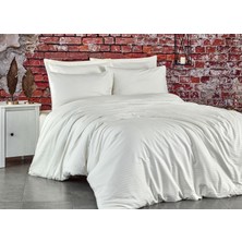 Komfort Home Battal Boy Çizgili Pamuk Saten Nevresim Takımı