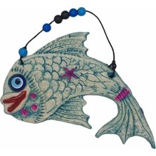 Uzman Gülümseyen Balık Polyester Duvar Süsü Dekoratif Hediyelik Eşya