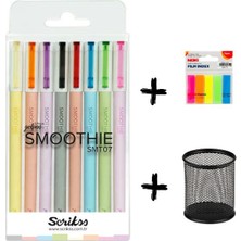 Scrikss Smoothie Jel Kalem 8'li + Noki Film Index 5'li + Perfore Kalemlik Siyah