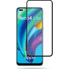 CaseArt Oppo Reno 4 Lite Tam Kaplayan Temperli Ekran Koruyucu Cam
