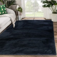 Sarar Post Peluş Siyah Kaymaz Taban Halı - Yolluk Özel Ölçü Kesme