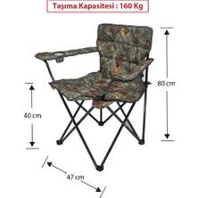 Gray Wolf Bardaklı Katlanır Kamp Sandalyesi Orman Desen (2 Adet)