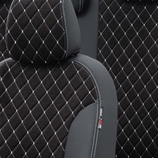 Otom Seat Altea Xl 2004-2015 Özel Üretim Koltuk Kılıfı Madrid Design Tay Tüyü Siyah - Beyaz