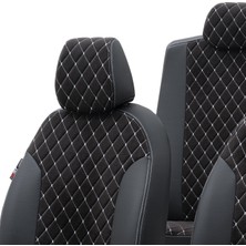 Otom Seat Altea Xl 2004-2015 Özel Üretim Koltuk Kılıfı Madrid Design Tay Tüyü Siyah - Beyaz