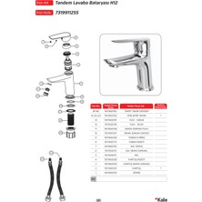 Kale Tandem Lavabo Bataryası H12 (Krom)