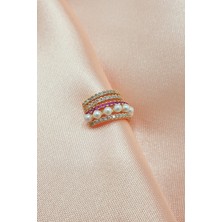 Sacce Scarves&Accessories Earcuff Zirkon Taşlı İncili Sıkıştırmalı Kıkırdak Küpe