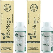 BioMagic Organik Amonyaksız Saç Boyası (Küllü Kahve-5.72)+Oksidan (2 Adet)
