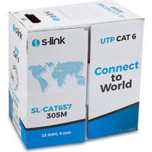 S LİNK S-Link SL-CAT657 305M 23AWG Utp Cat6 Kablo