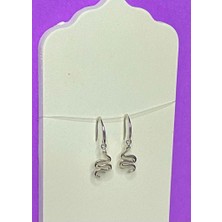 Elen Mücevher 925 Ayar Gümüş Sallantılı Yılan Küpe