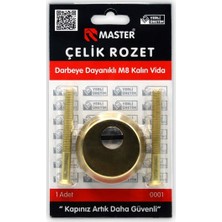 Master Kalın Vidalı Çelik Rozet