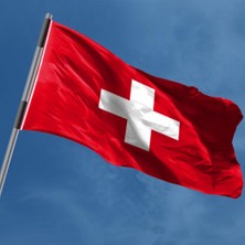 Fors Bayrak Isviçre Gönder Bayrağı Raşel Kumaş 100 x 150 cm