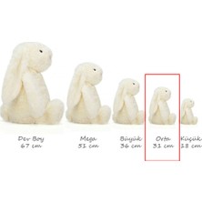 Jellycat Bashful Pudra Tavşan Orta Boy 31 cm