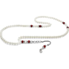 Gül Endam Gümüş Vav Püsküllü 99LUK Inci Tesbih