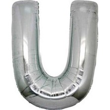 Hayaller Dükkanı Folyo Balon Harf U 40 Inc Gümüş P1