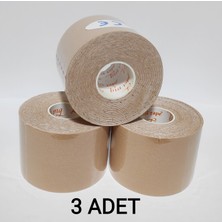 Bia Tape Kinesio 5 cm x 5 M -Ten Rengi Sporcu Bandı  3'lü (Pakette 3 Adet)