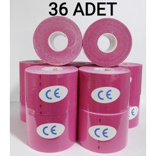 Bia Tape Kinesio 5 cm x 5 M - Pembe Rengi Sporcu Bandı 36'lı (Pakette 36 Adet)