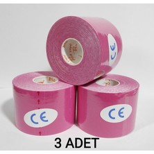 Bia Tape Kinesio 5 cm x 5 M - Pembe Rengi Sporcu Bandı 3'lü (Pakette 3 Adet)