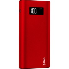 Ttec AlumiSlim LCD 10.000mAh Taşınabilir Şarj Aleti Powerbank Kırmızı