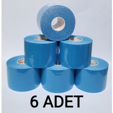 Bia Tape Kinesio 5 cm x 5 M - Açık Mavi Rengi Sporcu  Bandı 6'lı (Pakette 6 Adet)