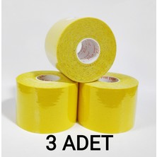 Bia Tape Kinesio 5 cm x 5 M - Sarı Rengi Sporcu Bandı 3'lü (Pakette 3 Adet)