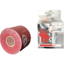 Bia Tape Kinesio 5 cm x 5 M - Kırmızı Rengi Sporcu  Bandı 36'lı (Pakette 36 Adet)