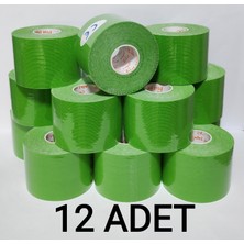 Bia Tape Kinesio 5 cm x 5 M - Yeşil Rengi Sporcu Bandı 12'li (Pakette 12 Adet)