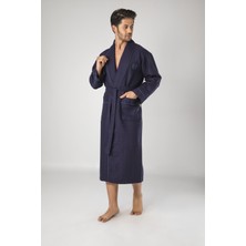 Nuşa Nakışlı  Pike Bambu (Antibakteriye) Cotton Erkek Sabahlık