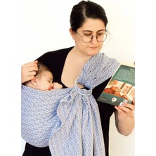 Zubu Halka Sling - Babysling -  Diomond - Bebek Taşıyıcı - Pamuk - Taşıma Şalı – Mavi