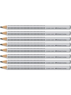 Faber-Castell Grip 2001 Jumbo Üçgen Kurşun Kalem Gri 8'li
