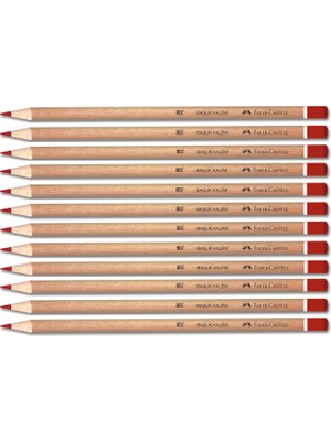 Faber-Castell Naturel Kırmızı Renkli Kurşun Kalem 12'li