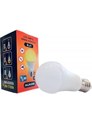 Aukes LED Ampul - Sinek Kovucu 2 In 1