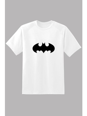 Kio Tasarım DC Comics Batman Karakter Logo2 Baskılı Tişört Erkek Pamuklu Sevgililer-Doğum-Günü Hediye