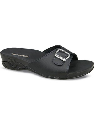 Ceyo Flora-6 Ceyo Kadın Terlik Siyah