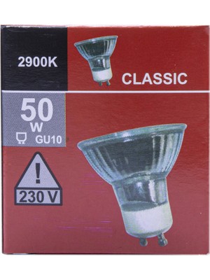 Classic 2900K 50W 230V G.U10 Duy Sarı Renk