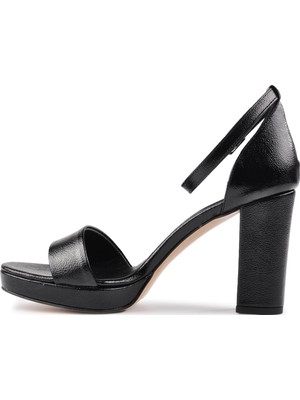 Pierre Cardin PC-50167 Siyah Rugan Kadın Topuklu Ayakkabı